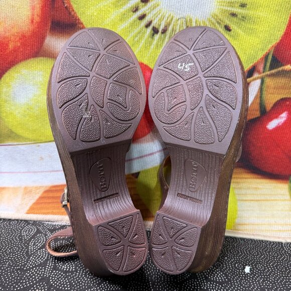 Børn Brown Leather Strappy Heeled Sandals Size 10M Handcrafted Footwear - Picture 7 of 9